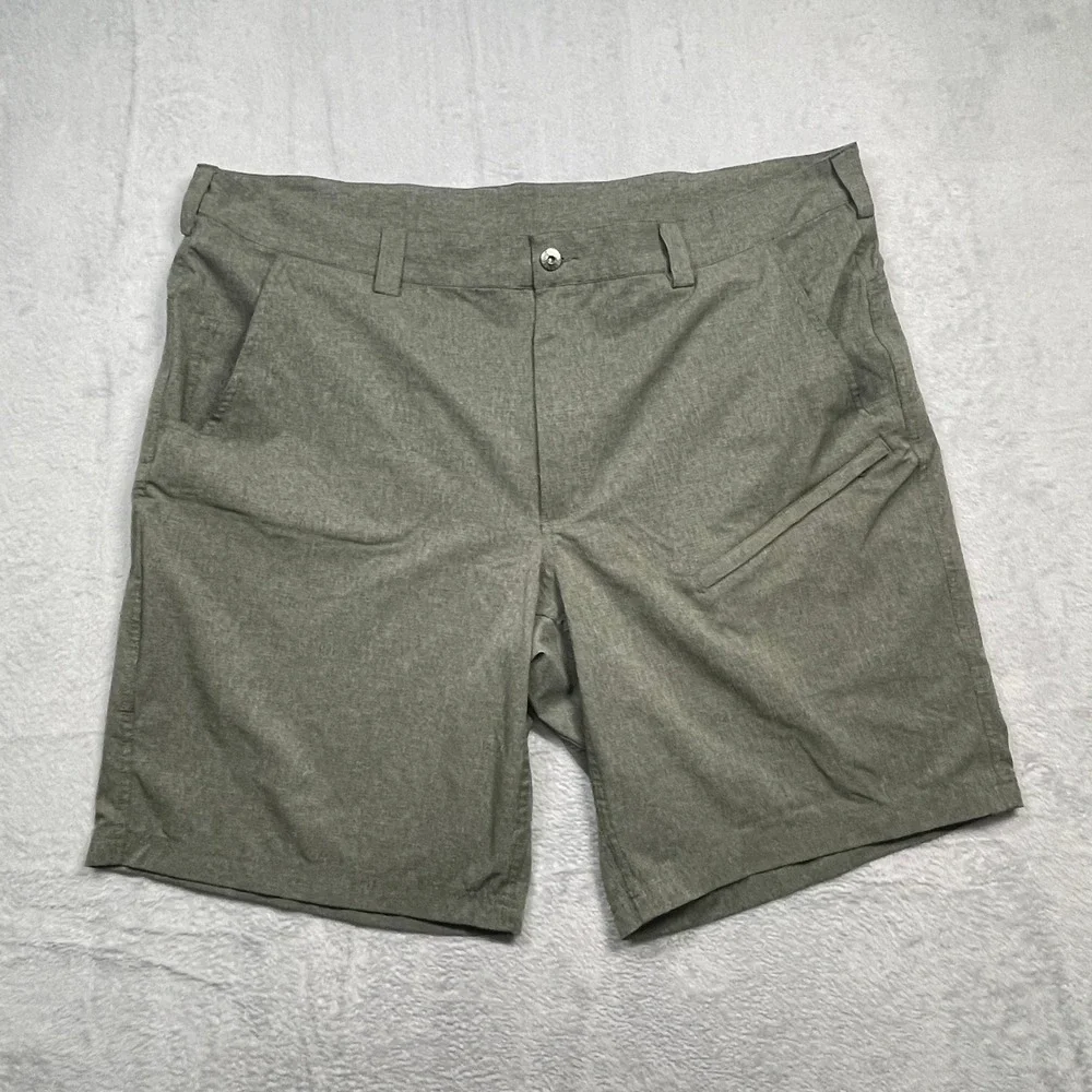 Duluth Trading Co Utility Shorts Men 44 Grey Heathered Quick Dry Cargo Pocket